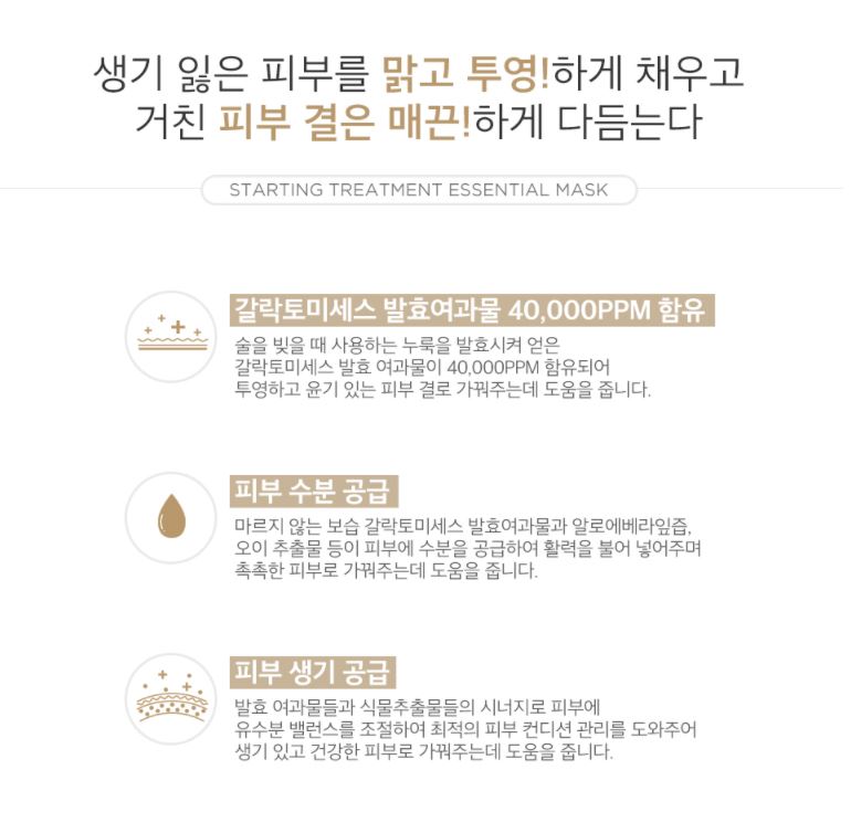 Secret KeyStarting Treatment Essential Mask Pack (10ea) | Korean Masks ...