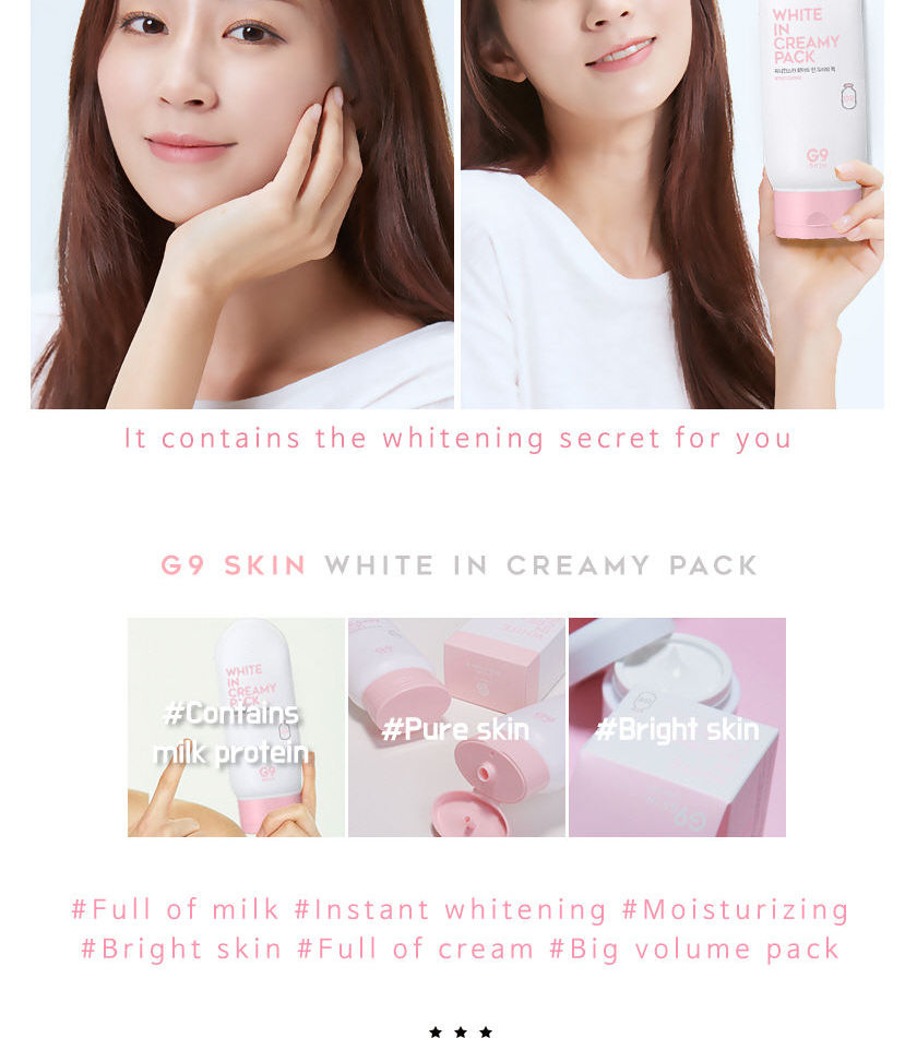 G9SKIN White In Creamy Pack 200ml Korean StyleKorean