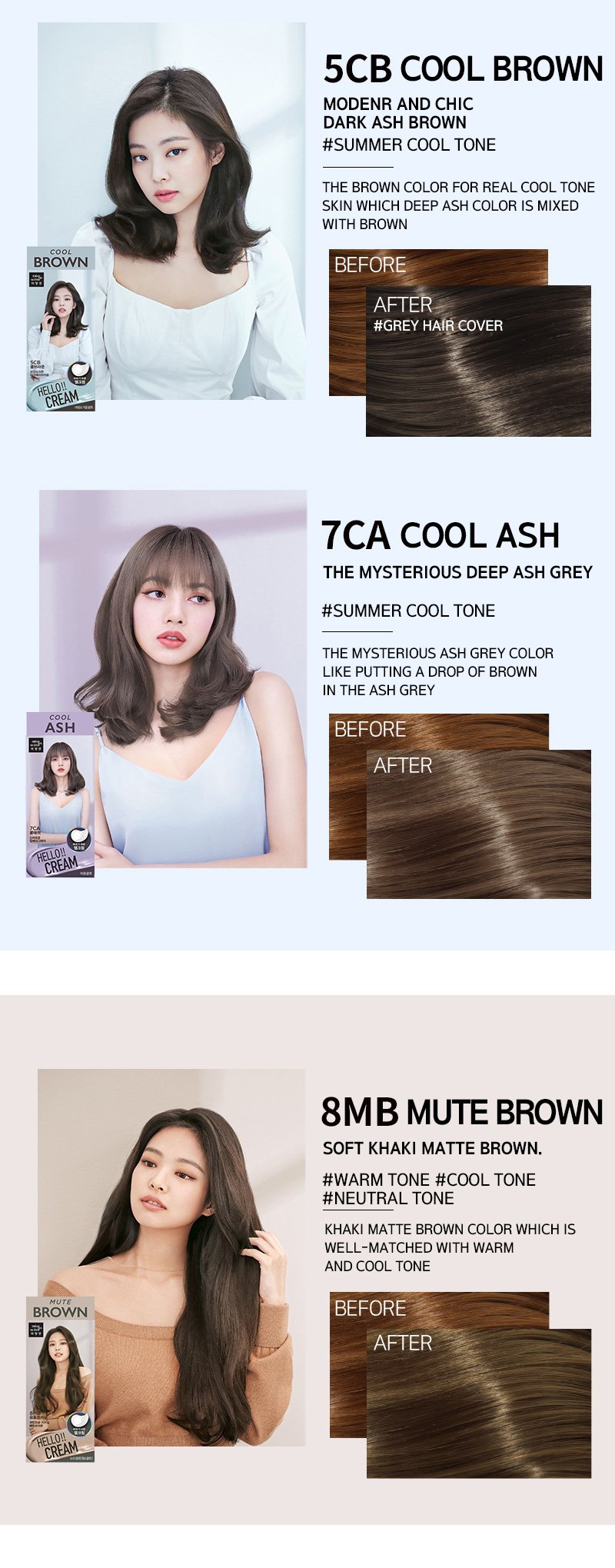 MiseEnScene] Hello Cream Hair Color 6WB Warm Brown – K-BEAUTY OUTLET