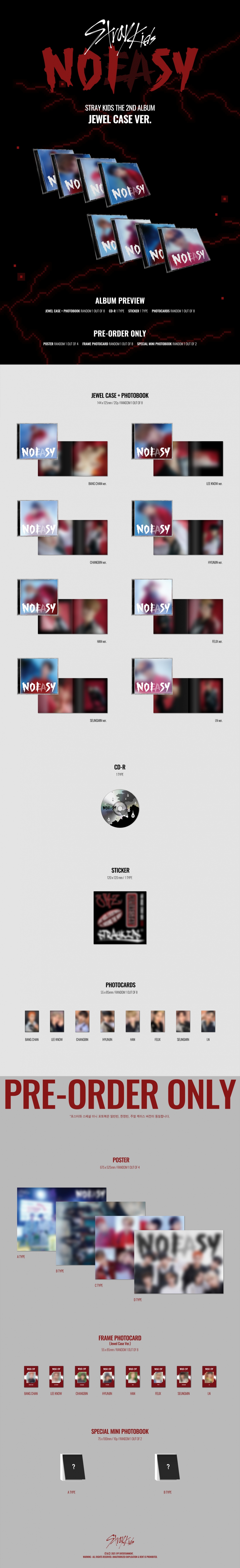 K-POP] STRAY KIDS アルバム2集 - NOEASY (Jewel Case ver.) (ランダム ...