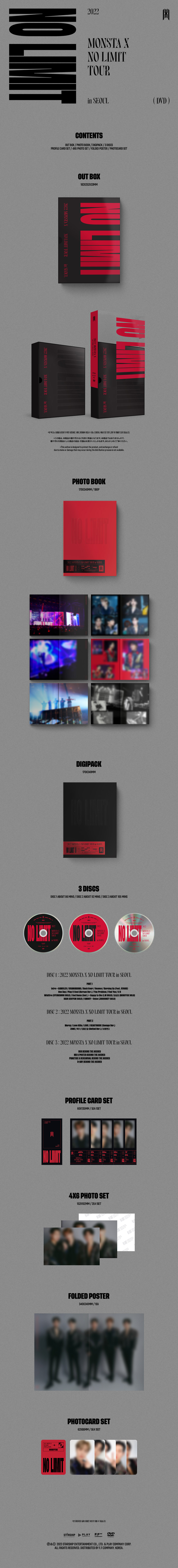 K-POP] 2022 MONSTA X NO LIMIT TOUR IN SEOUL DVD > K-POP