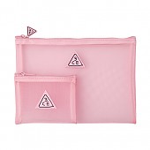[3CE] Pink Rumour Mesh Pouch