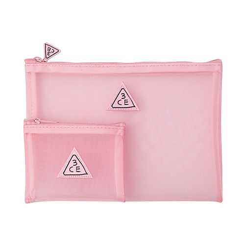 3CE Pink Rumour Mesh Pouch | StyleKorean.com
