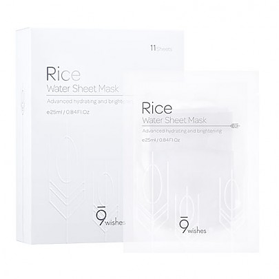 [9wishes] Rice Water Sheet Mask (10 sheet)