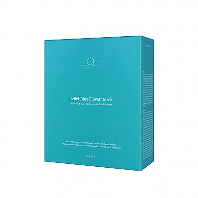 [HYGGEE] Relief Blue Flower Mask (10ea)