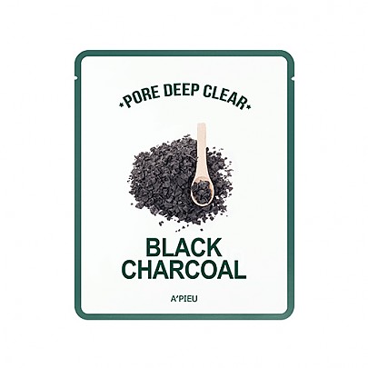 [A'PIEU] Pore Deep Clear Black Charcoal Mask
