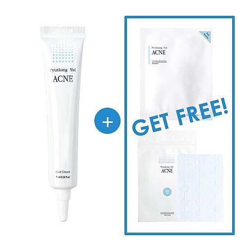 [Pyunkang Yul] ACNE Spot Cream 15ml + ACNE Spot Patch Super Thin + Acne Dressing Mask Pack