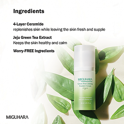 [MIGUHARA] Green Tea Calming Essence Cream Origin 80ml