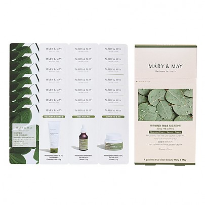 [Mary&May] Houttuynia Tea Tree Line 3 Step Sachet Starter Kit (7ea)