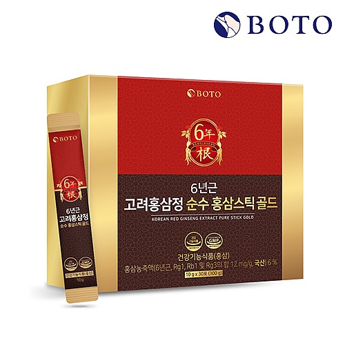 [BOTO] *TIMEDEAL*  6 years Korea Red Ginseng Sticks (30 Sticks)