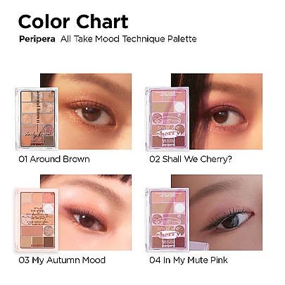 [Peripera] *NEW* All Take Mood Technique Palette (4 Colors)