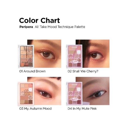 [Peripera] *NEW* All Take Mood Technique Palette (4 Colors)