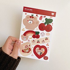 [Malling booth] Big Removal Sticker Pack - Bebe & Cherry (5ea)