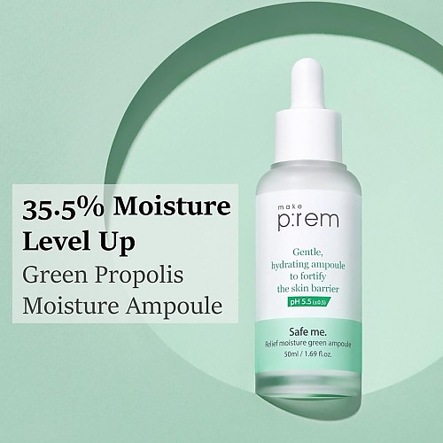 [make p:rem] Safe Me Relief Moisture Green Ampoule 50ml