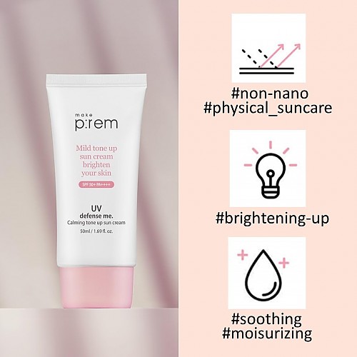 [make p:rem] UV Defense Me Calming Tone Up Sun Cream 50ml