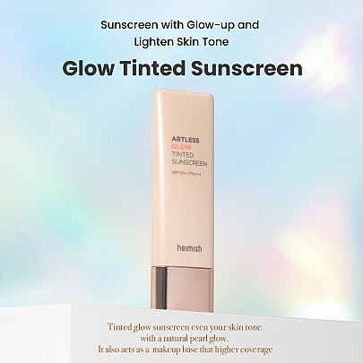 [heimish]    Artless Glow Tinted Sunscreen Shine Beige SPF50+ PA+++ 40ml