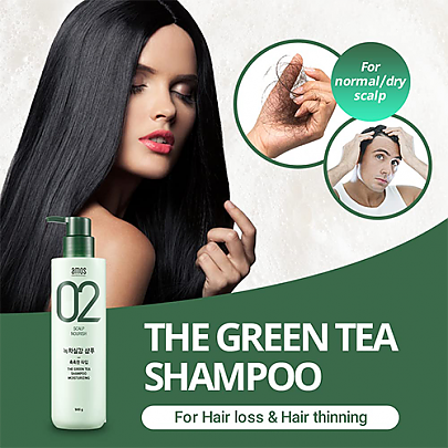[AMOS] The Green Tea Shampoo Moisturizing 500g