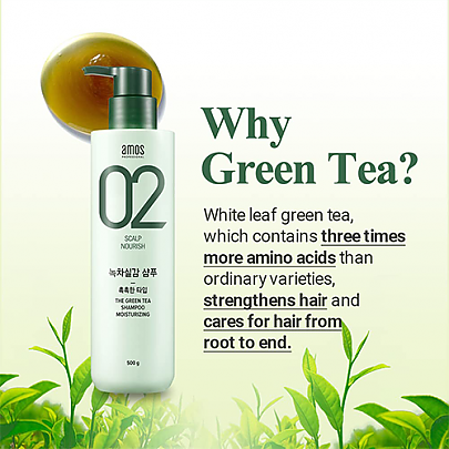 [AMOS] The Green Tea Shampoo Moisturizing 500g