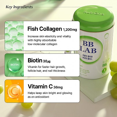 [BB LAB] (Halal) Low Molecular Collagen of Biontin Plus 2g*30 sticks