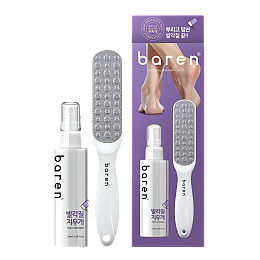 [baren] Callus Remover Kit for Feet: Foot File & Peeling Foot Spray