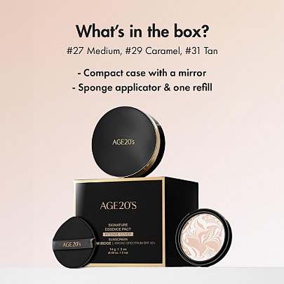 [AGE20'S] Signature Essence Cover Pact + 1 Refill (3 Colors)