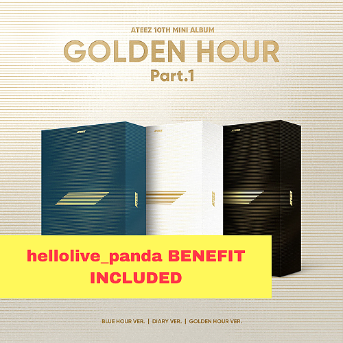 [K-POP] (Hellolive pob) ATEEZ 10TH MINI ALBUM - GOLDEN HOUR : Part.1 (Random Ver.)