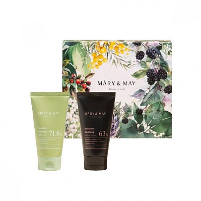 [Mary&May] Soothing Gel Cream+Idebenone Blackberry Cream Duo Set