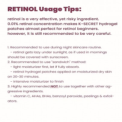 [KSECRET] Retinol Advanced Regenerating Eye Gel Patches