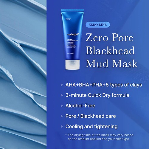 [MEDICUBE] ★1+1★  Zero Pore Blackhead Mud Mask 100g