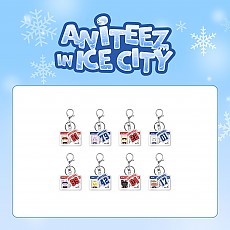 [K-POP] ATEEZ OFFICIAL MD - ANITEEZ IN ICE CITY (HOCKEY PLAYER CARD ACRYLIC KEYRING)