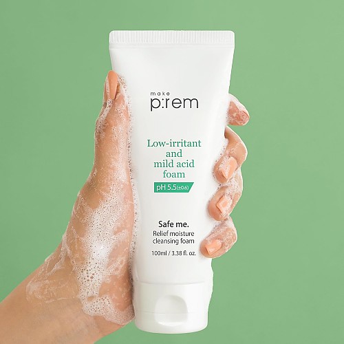 [make p:rem]   Safe Me Relief Moisture Cleansing Foam 100ml