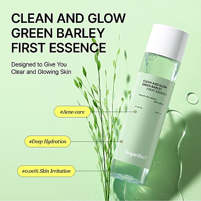 [Veganifect] Clean and Glow Green Barley First Essence 200ml