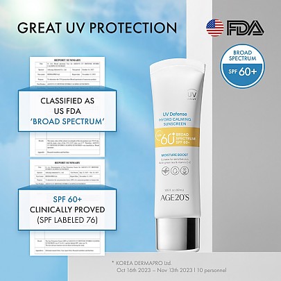 [AGE20'S] UV Defense Hydro Calming Sunscreen 50ml