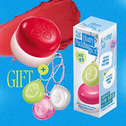 [fwee] *new Keyring Set* Lip&Cheek Blurry Pudding Pot (30 Colors)