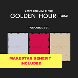 [K-POP] (Makestar) ATEEZ 11th Mini Album - GOLDEN HOUR : Part.2 (POCA Ver.) (3 type Random)