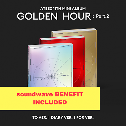 [K-POP] (Soundwave) ATEEZ 11th Mini Album - GOLDEN HOUR : Part.2 (3 TYPE Random)