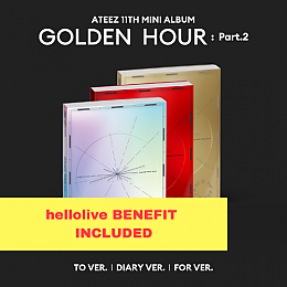 [K-POP] (Hellolive) ATEEZ 11th Mini Album - GOLDEN HOUR : Part.2 (3 TYPE Random)